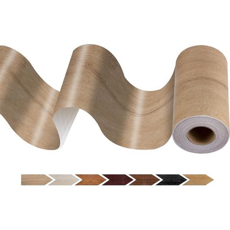 Ruban de réparation de grain de bois (10cm×1000cm), ruban adhésif de réparation pour tables, plinthes, portes, fenêtres et sols avec grattoir en plastique (teck jaune) (1/5)
