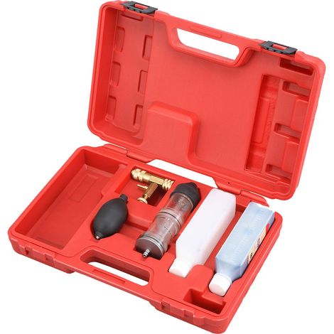 Testeur de joints de culasse avec détecteur de CO2 – Modèle à 2 chambres – Coffret avec fiole de recharge – Pour moteurs essence et diesel – Automaster