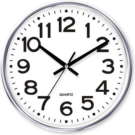 RELOJ DE PARED PLATA TIMEMARK