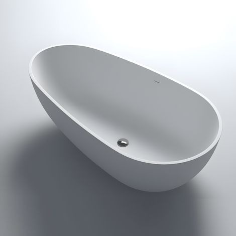 COCOON 170 - Baignoire ilot en Solid Surface 170 x 86 x 55(h) cm (1/5)