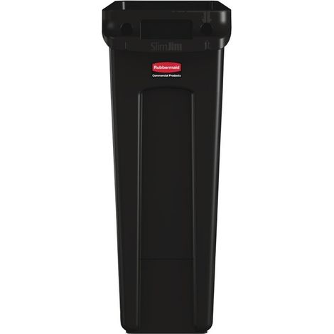 Collecteur de Recyclage Slim Jim Noir 87 L - Rubbermaid (1/2)