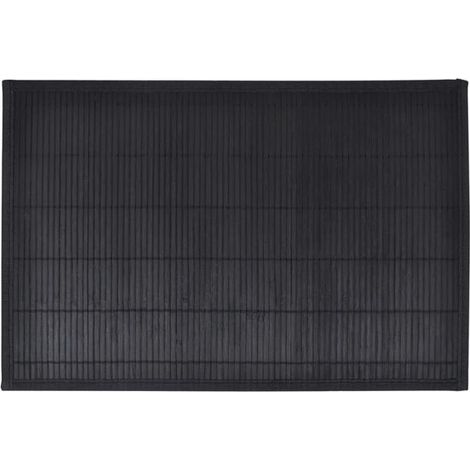 Sets de table en bambou, lot de 6, 30 x 45 cm, noirs (1/5)