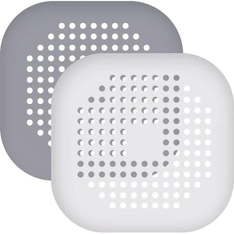 Filtre de bonde de douche en silicone, récupérateur de cheveux, couvercle de bonde en silicone avec ventouse pour lavabo, salle de bain, 14 x 14 cm Fontainebleau 2 (1/5)