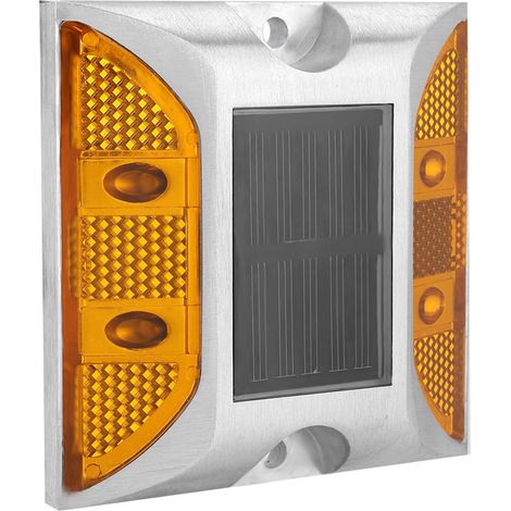 Borne lumineuse extérieure en aluminium moulé, alimentée à l'énergie solaire, pour allée ou chemin. (1/5)