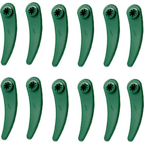 12 teiliges Set Kunststoff Mähklingen Rasentrimmer Ersatzklingen für Rasenmäher Rasenmäherzubehör Rasenmäher für den Hausgebrauch Mähzubehör Säge (1/5)