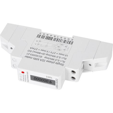 DDS1891 Einphasen-DIN-Schienen-Energiezähler 230 V 5 (32) A 50 Hz LCD-Anzeige (1/5)