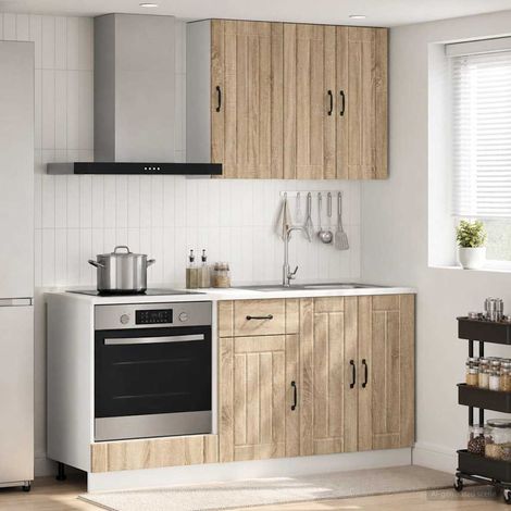 vidaXL Unità Cucina LUCCA 5 pcs Rovere Sonoma Legno ingegnerizzato (1/5)