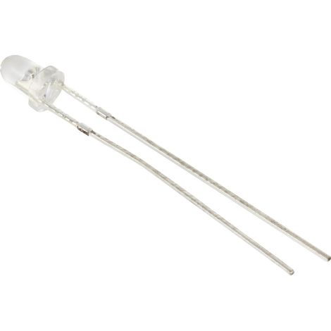 TRU COMPONENTS  LED bedrahtet  Warmweiß Halbrund 3 mm 70000 mcd 15 °