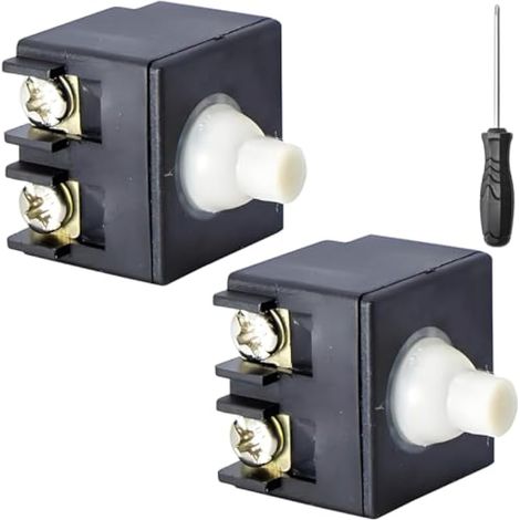 2Pcs Interrupteur de Remplacement pour meuleuse d'angle, Interrupteur à Bouton Poussoir pour Bosch GWS 6-100 pour Makita 9553 9556HN/HB, Interrupteur à gâchette FA2-6/2W (1/5)