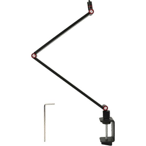 Support de projecteur de bureau en acier allié, vis de fixation de 14 pouces, capacité de charge de 4,4 lb, pliable et rotatif avec clips, convient aux salons. (1/5)