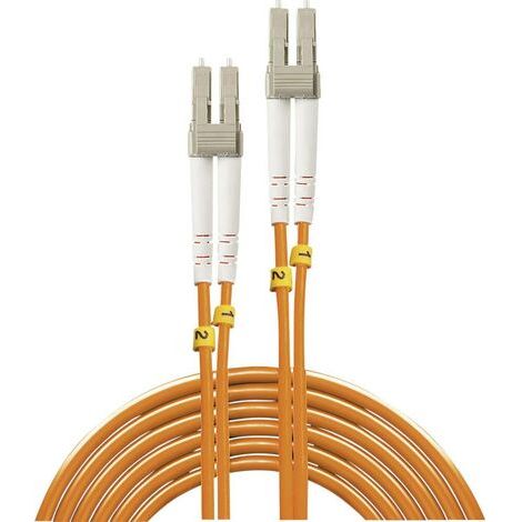 LINDY 46481 fibre optique FO Câble de raccordement 2.00 m orange [1x LC mâle - 1x LC mâle] 50/125 µ Multimode OM2 C146461 (1/5)