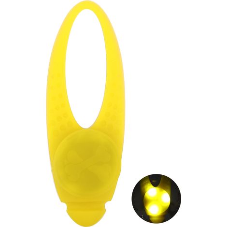 Lampe suspendue pour collier de chien, étanche, sécurité LED avec clips en acier inoxydable, jaune (1/5)