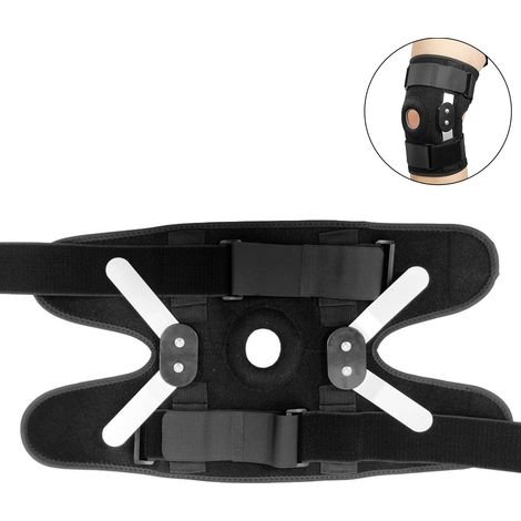 Manchon de compression réglable 360° pour genou, soutien rotulien amorti, attelle sportive ajustable (1/5)