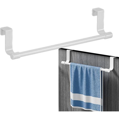 Barre porte-serviettes à fixer sur meuble, sans perçage, en acier inox (1/5)