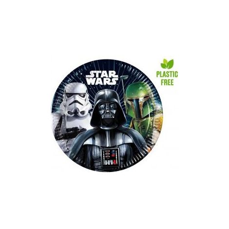 Platos de papel multicolores de Star Wars de 20 cm