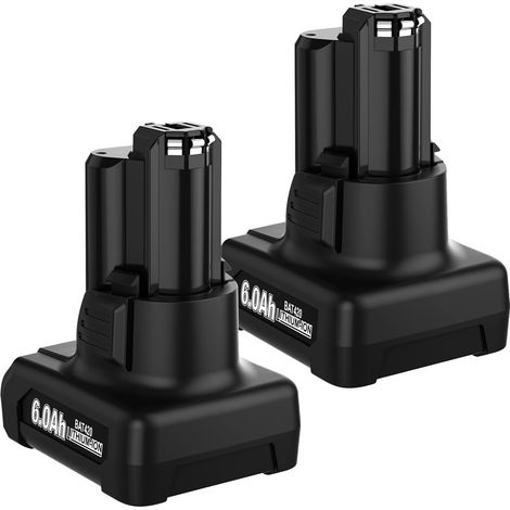 Batterie de remplacement pour Bosch 10.8V/12V, capacité 6000mAh, technologie Li-Ion, 2 PACK, 12V (1/2)