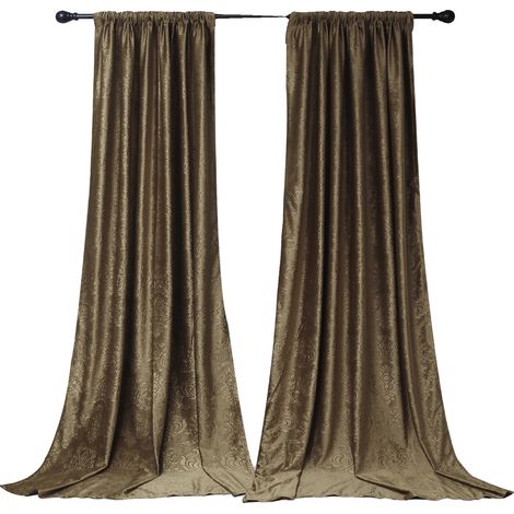 Rideaux, Obscurcissant, Isolés Thermiquement, Marron Taupe-a, H 84inch-a (1/2)