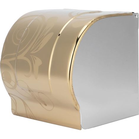 Porte-rouleau de papier toilette Gold en acier inoxydable,