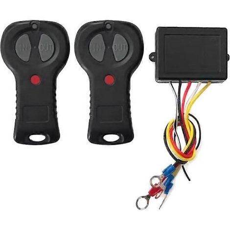 Kit de télécommande numérique sans fil universel 12 V pour treuil électrique, comprenant des accessoires pour voiture, quad et camion. (1/4)