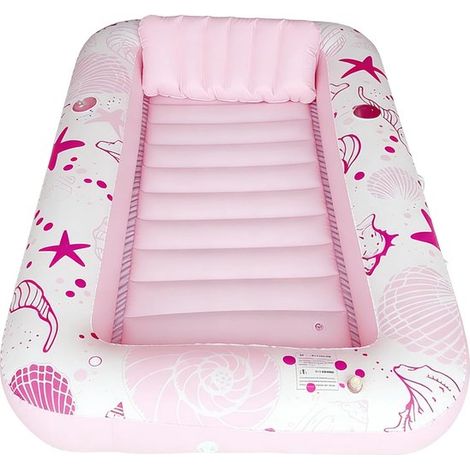Aufblasbare Lounge-Möbel – Wasserliege – Entspannen im Wasser – Integrierter Getränkehalter – 185 x 115 x 25 cm – Rosa (1/5)