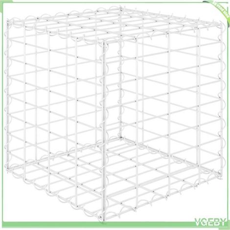 Lit surélevé gabion - FAFEICY - Cube 40x40x40 cm - Acier antirouille - Maille 10x5 cm - Fil 3,5 mm (1/5)