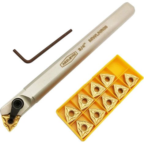 3/4 "Tour Porte-outil De Tournage De Barre D'alésage Interne S20R-MWLNR08 Avec Plaquette De Tournage en Carbure Indexable WNMG432 (1/5)