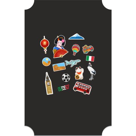 Lavagna magnetica autoadesiva nera per la parete, magneti per le feste, 45x70