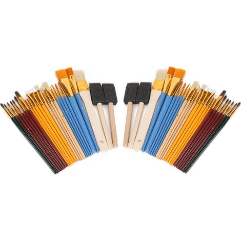 Lot de 2 pinceaux à huile multifonctionnels pour étudiants et artistes - Outils et fournitures artistiques