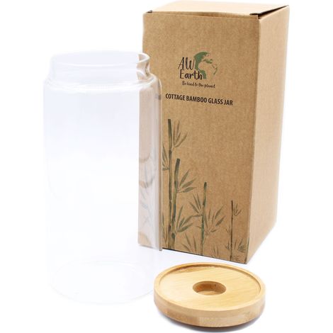 Pot en Verre en Bambou Cottage - 15 cm- Vendu par 1 (1/3)