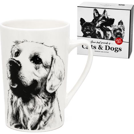 Taza grande de porcelana Labrador de 400 ml, regalo premium de la Reina Isabel (1/5)