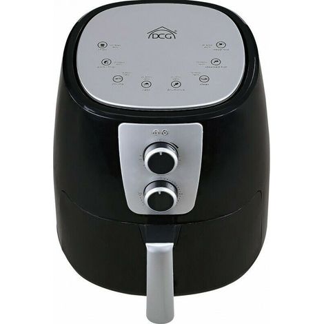 DCG Eltronic FR3505 friggitrice Singolo 5,2 L Indipendente 1300 W Friggitrice ad aria calda Nero, Argento