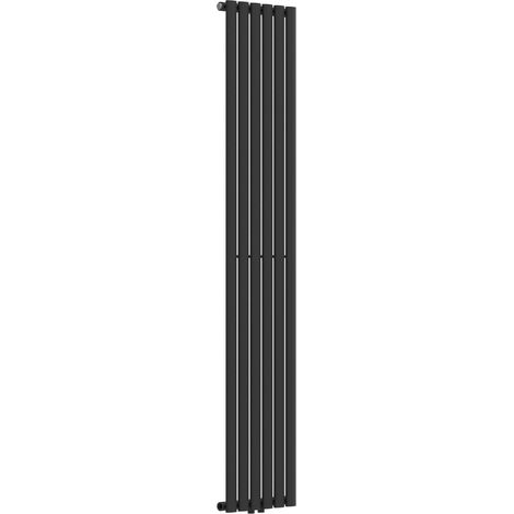 Radiador de panel de diseño plano 707 vatios acero 180 x 36 cm negro 030010463