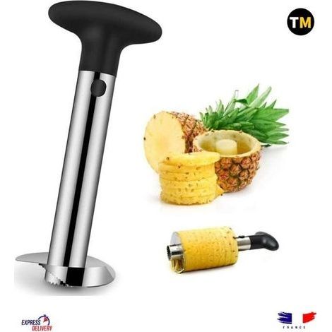 Coupe Ananas Découpe Ananas Trancheur d'Ananas, Eplucheur en Acier Inoxydable (1/4)