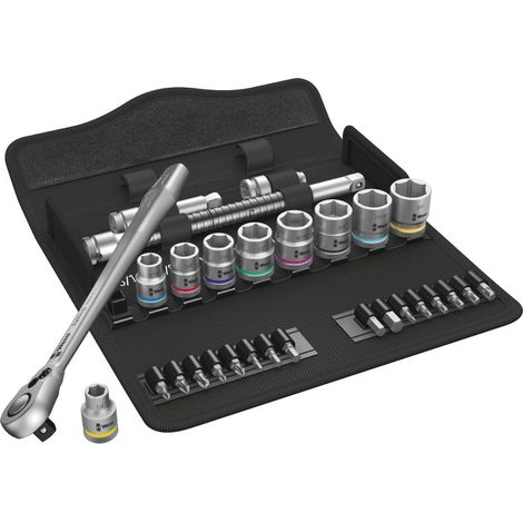 Set di bussole e inserti per avvitare 3/8" WERA 8100 SB 11 Zyklop Metal Imp 3/8" (29 pezzi)