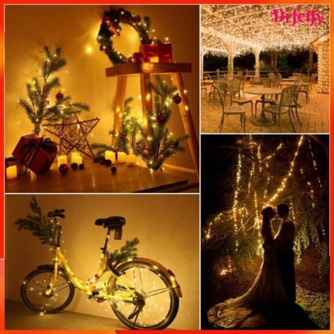 Guirlande lumineuse - - 200 LED 20m - Fil cuivre - Télécommande & minuterie (1/4)