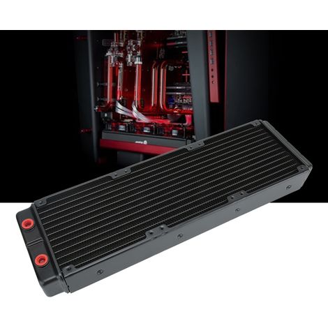 Radiateur à eau PC double couche 45mm, refroidissement liquide pour processeur, dissipateur thermique en aluminium gaming
