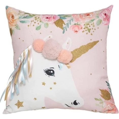 Cojín poliéster Unicornio 174203 medidas 45x45 cm (1/4)