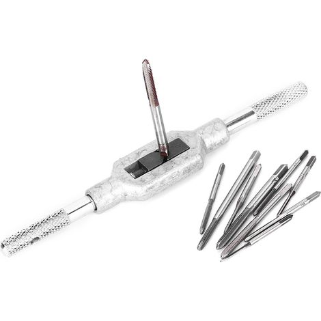 11-teiliges Mini-Gewindebohrer-Set, Gewindeschneidwerkzeug, Schraubenmaschinenzubehör, Hochgeschwindigkeitsstahl, M1 M3,5 (11-teiliges Mini-Gewindebohrer-Set) (1/5)