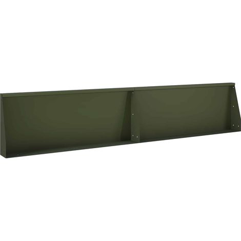 Muro di contenimento 2 pz 100 x 12 x 40 cm Acciaio Verde Oliva vidaXL