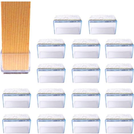 Protections pieds chaise feutre rectangulaires 30x60mm lot de 16 (1/4)