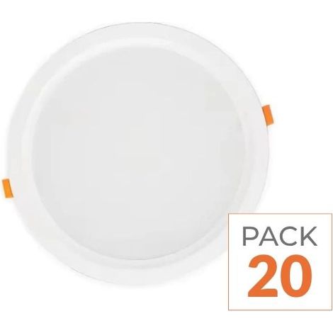 Spot LED Encastrable Plat Étanche 20W BLANC Transformateur Intég