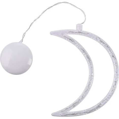 Lampe de décoration - LED - Lune - Ventouse - 20 cm - Blanc chaud - Intérieur (1/4)