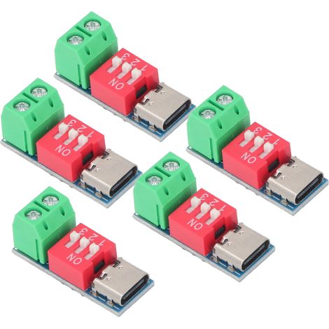 Module de carte de déclenchement USB Type C à 5V 9V 12V 20V, haute vitesse PD QC, changement de leurre, 5 pièces