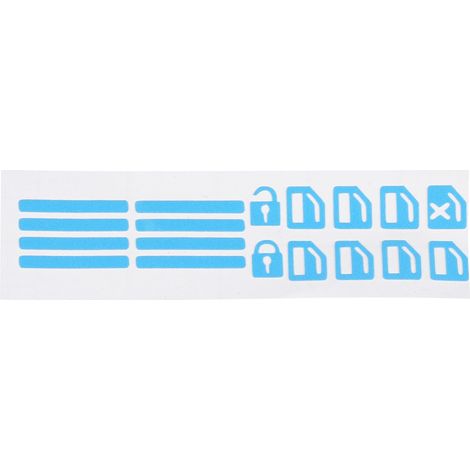 pour bouton de portière de voiture feuille adhésive bleue