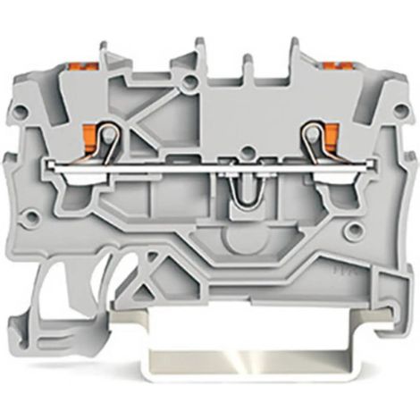 [NEUWERTIG] B-Ware Wago Durchgangsklemme Reihenklemme 3,5mm Push In Klemme 2200 1201 Grau 100 Stück