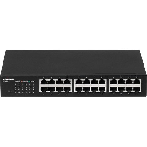 Switch Ethernet Gigabit EDIMAX GS-1026 V3 a 24 porte con 2 slot SFP e supporto per rete rack (1/4)