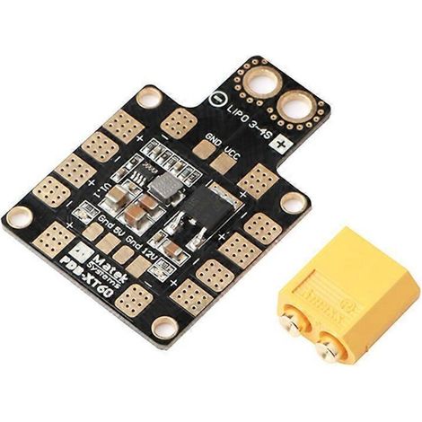 Carte de distribution d'alimentation PDB XT60 avec connecteur BEC 5V 2A 12V 0,5A pour FPVA (voir illustration) (1/5)