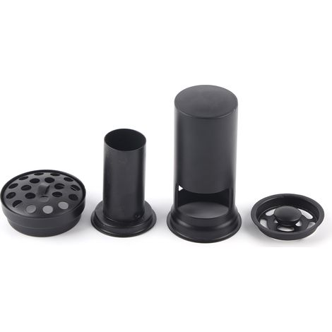 Desagüe de ducha rectangular lineal, 30 cm, negro mate, acero inoxidable 304, juego de desagües para baño de 30 cm (1/5)
