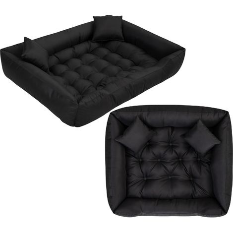 Cama para perros ECCO de 130x105 cm, impermeable, color negro.