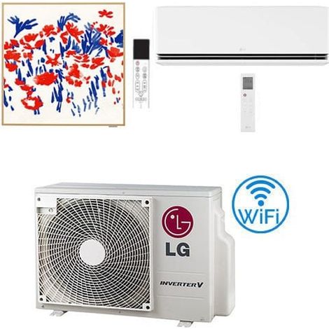Klimaanlage Artcool Gallery FOTO + Dualcool Premium R32 Dual Split Inverter 9000 + 12000 BTU mit E.U. MU3R19 NEUE Klasse A+++/A++